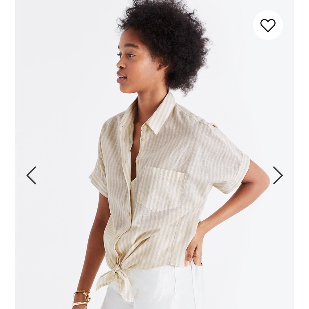 Madewell tie front top